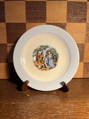 Cronin China Company Bowing Dancing Colonial Couple Saucer